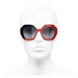 Chanel - Round Sunglasses - Black Coral Gray - Chanel Eyewear