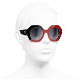 Chanel - Round Sunglasses - Black Coral Gray - Chanel Eyewear