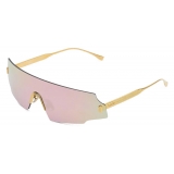 Fendi - Fendi Forceful - Shield Sunglasses - Rose Gold - Sunglasses - Fendi Eyewear