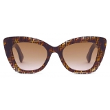 Fendi - F is Fendi - Square Sunglasses - Havana - Sunglasses - Fendi Eyewear