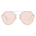 Fendi - Eyeline - Aviator Sunglasses - Peach - Sunglasses - Fendi Eyewear