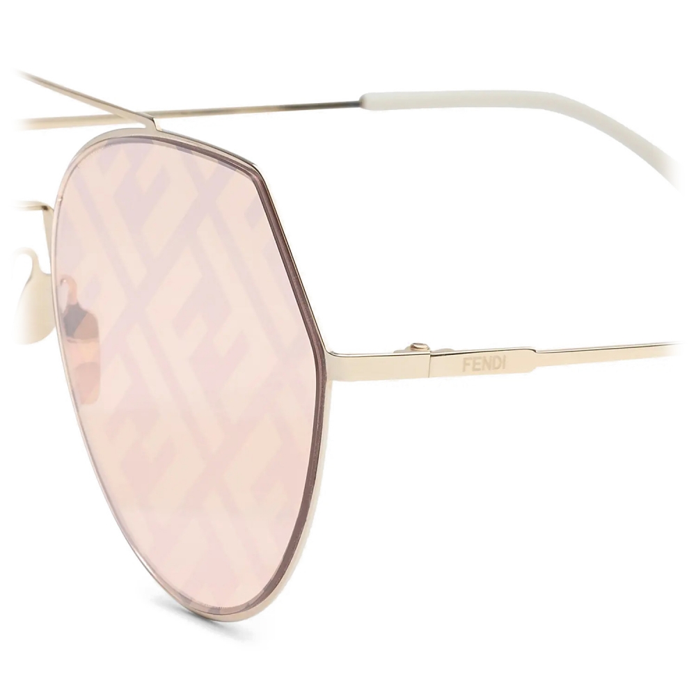 Fendi - Eyeline - Aviator Sunglasses - Gold Brown - Sunglasses - Fendi  Eyewear - Avvenice