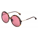 Fendi - Promeneye - Oversize Round Sunglasses - Red - Sunglasses - Fendi Eyewear