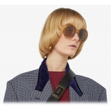 Fendi - Promeneye - Oversize Round Sunglasses - Brown - Sunglasses - Fendi Eyewear