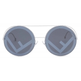 Fendi - Run Away - Oversize Round Sunglasses - Gray - Sunglasses - Fendi Eyewear