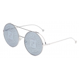 Fendi - Run Away - Round Oversize Sunglasses - Gray Silver - Sunglasses - Fendi Eyewear