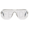 Fendi - Fendi Code - Occhiali da Sole a Mascherina - Argento - Occhiali da Sole - Fendi Eyewear