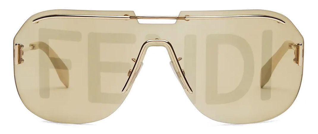 ❌SOLD❌Authentic store FENDI IJS Ivory Gold Sunglasses