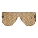 Fendi - Fabulous 2.0 - Shield Sunglasses - Brown - Sunglasses - Fendi Eyewear