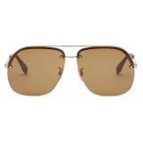 Fendi - Fendi Pack - Pilot Sunglasses - Brown - Sunglasses - Fendi Eyewear
