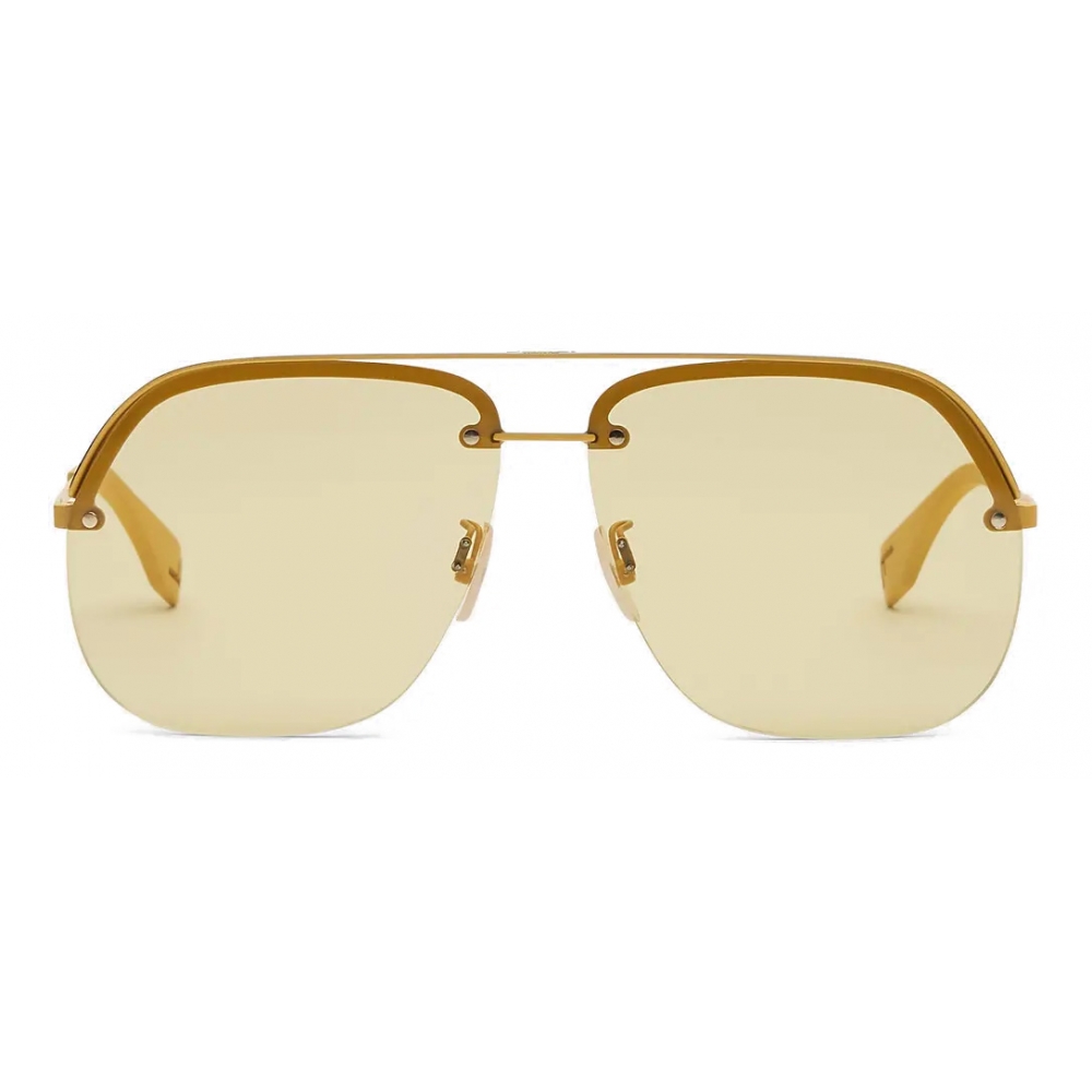 Fendi - Fendi Pack - Pilot Sunglasses - Yellow - Sunglasses - Fendi Eyewear  - Avvenice