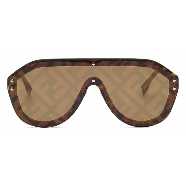 Fendi - Fendi Fabulous - Shield Sunglasses - Brown - Sunglasses - Fendi Eyewear