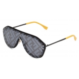 Fendi - Fendi Fabulous - Occhiali da Sole a Mascherina - Nero - Occhiali da Sole - Fendi Eyewear