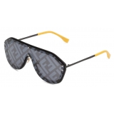 Fendi - Fendi Fabulous - Shield Sunglasses - Black - Sunglasses - Fendi Eyewear
