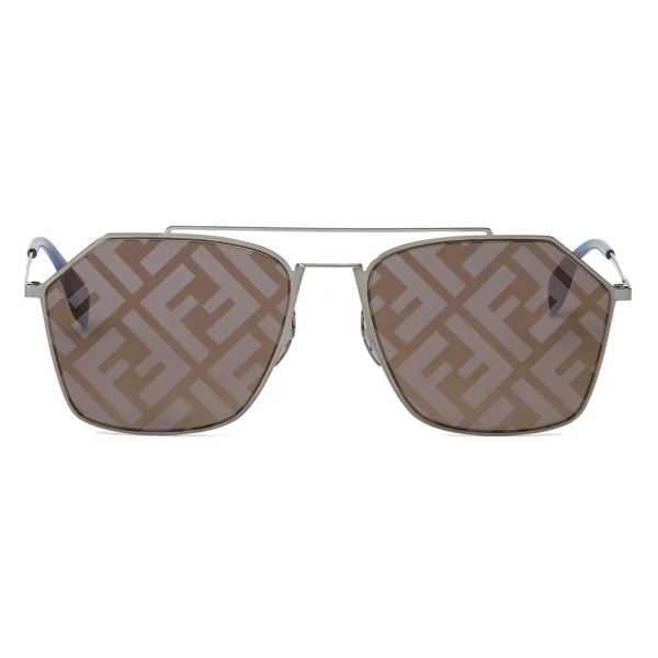 Fendi - Eyeline - Rectangular Sunglasses - Gray - Sunglasses - Fendi Eyewear