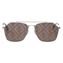 Fendi - Eyeline - Rectangular Sunglasses - Gray - Sunglasses - Fendi Eyewear