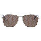 Fendi - Eyeline - Rectangular Sunglasses - Gray - Sunglasses - Fendi Eyewear