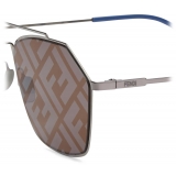 Fendi - Eyeline - Rectangular Sunglasses - Gray - Sunglasses - Fendi Eyewear