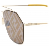 Fendi - Eyeline - Occhiali da Sole Rettangolare - Giallo - Occhiali da Sole - Fendi Eyewear