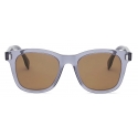 Fendi - Fendi - Occhiali da Sole Squadrati - Blu Trasparente - Occhiali da Sole - Fendi Eyewear