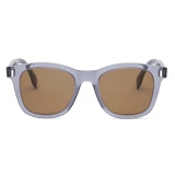 Fendi - Fendi - Occhiali da Sole Squadrati - Blu Trasparente - Occhiali da Sole - Fendi Eyewear