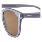 Fendi - Fendi - Occhiali da Sole Squadrati - Blu Trasparente - Occhiali da Sole - Fendi Eyewear