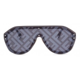 Fendi - Fendi Fabulous - Occhiali da Sole a Mascherina - Grigio - Occhiali da Sole - Fendi Eyewear