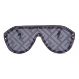 Fendi - Fendi Fabulous - Shield Sunglasses - Gray - Sunglasses - Fendi Eyewear