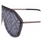 Fendi - Fendi Fabulous - Occhiali da Sole a Mascherina - Grigio - Occhiali da Sole - Fendi Eyewear