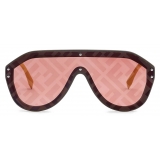 Fendi - Fendi Fabulous - Shield Sunglasses - Pink - Sunglasses - Fendi Eyewear
