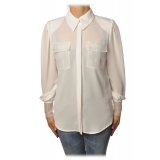 Elisabetta Franchi - Shirt with Long Sleeve - White - Shirt - Made in Italy - Luxury Exclusive Collection