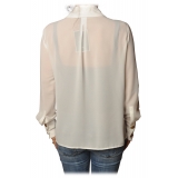 Elisabetta Franchi - Shirt with Long Sleeve - White - Shirt - Made in Italy - Luxury Exclusive Collection