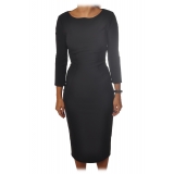 Elisabetta Franchi - Sheath Dress 3/4 Sleeve - Black - Dress - Made in Italy - Luxury Exclusive Collection