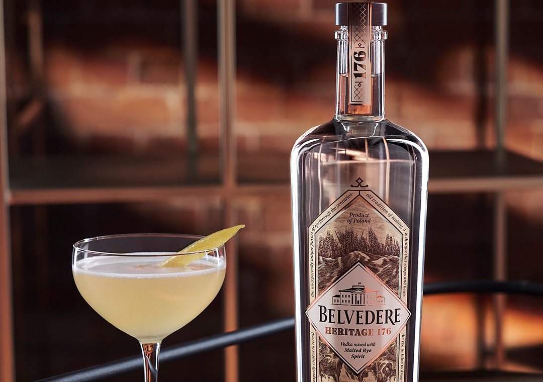 Belvedere vodka mixed with malted rye spirit
